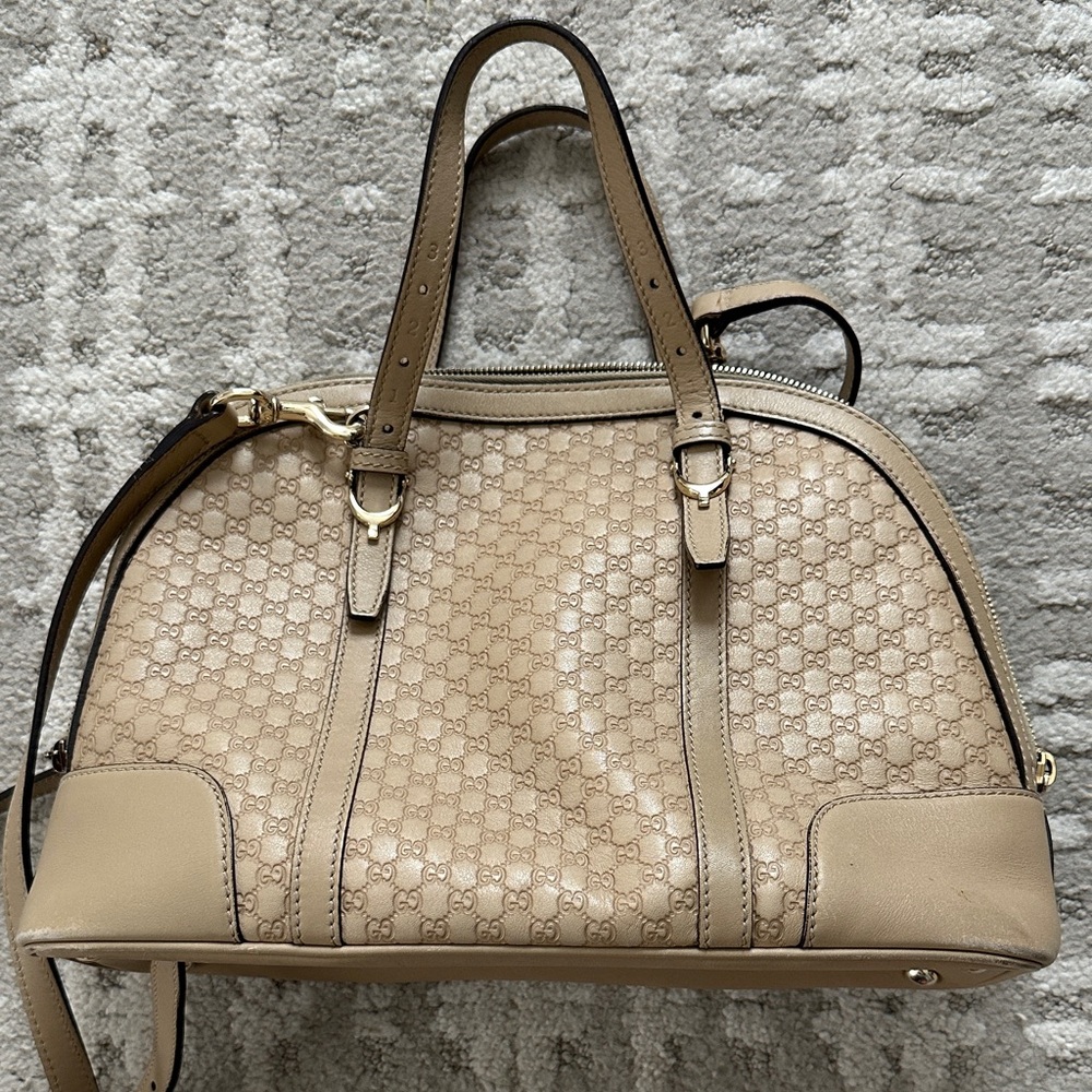 Elegant Beige Designer Handbag